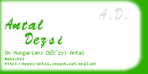 antal dezsi business card